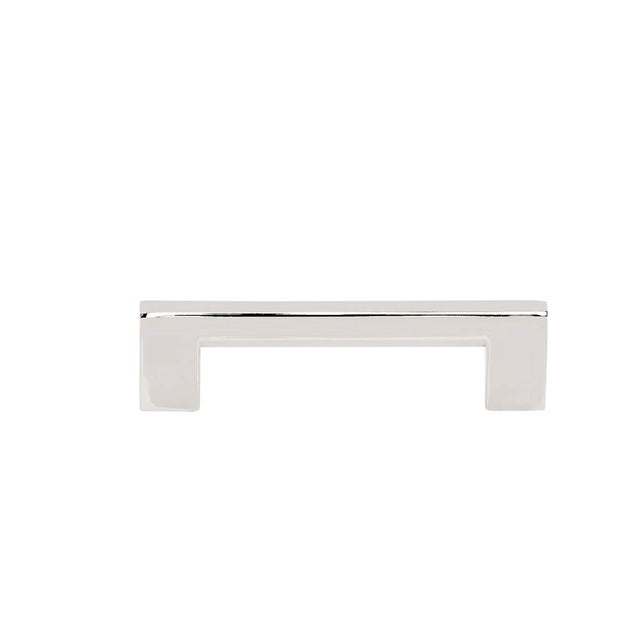 JVJ Hardware - Santorini Collection Polished Nickel Finish 96 mm c/c (112 mm OA) Rounded Modern Pull, Composition Zamac - Polished Nickel