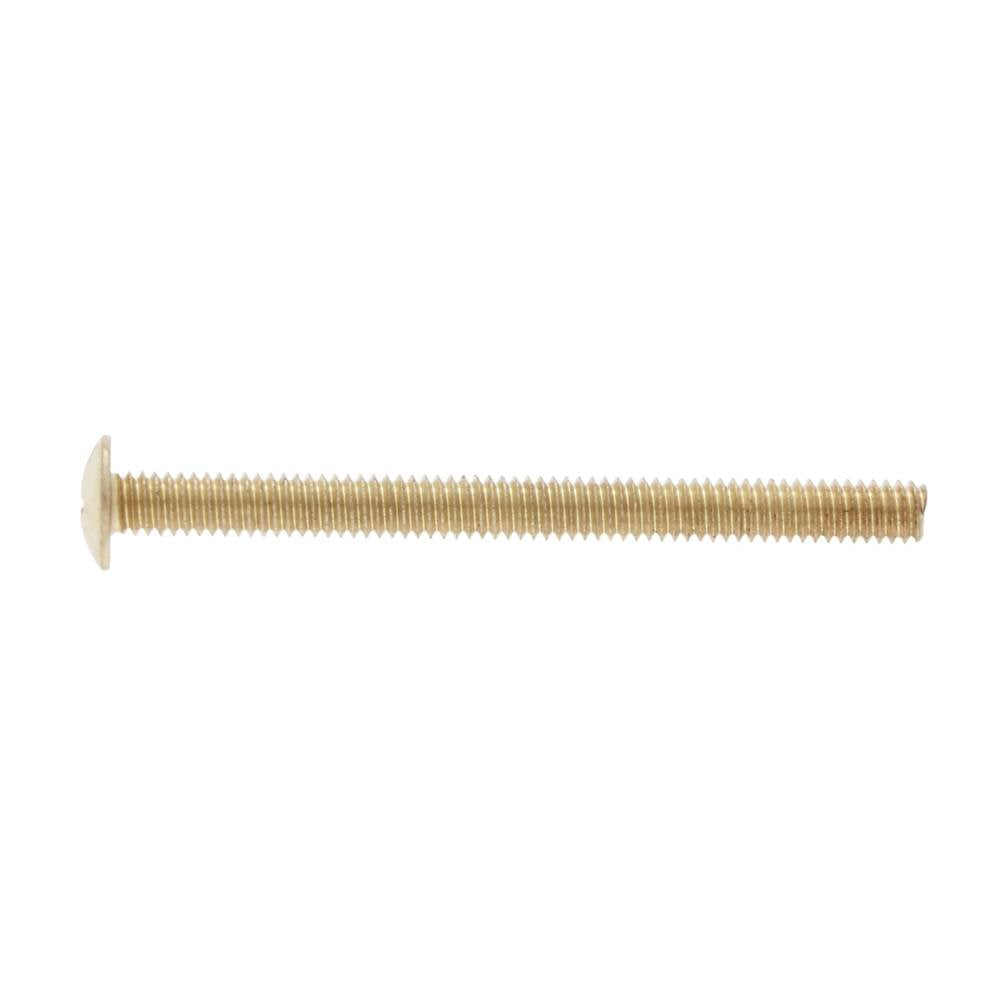 JVJ Hardware - Polished Brass Finish 8/32 X 2'' Machine Screw (500 Count), Composition Zamac - Polished Brass