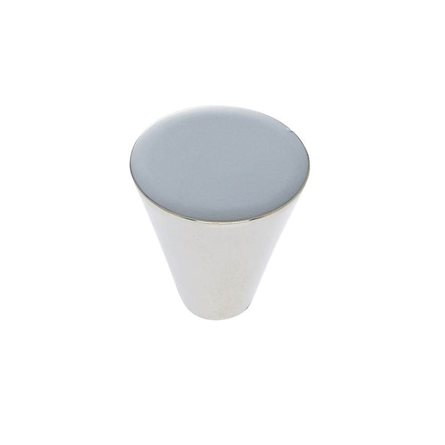 JVJ Hardware - Aster Collection Polished Nickel Finish 25 mm Conical Knob, Composition Zamac - Polished Nickel
