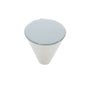 JVJ Hardware - Aster Collection Polished Nickel Finish 32 mm Conical Knob, Composition Zamac - Polished Nickel