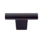 JVJ Hardware - Minimalista Collection Matte Black Finish 52 mm X 12 mm Squared ''T'' Knob, Composition Zamac - Matte Black