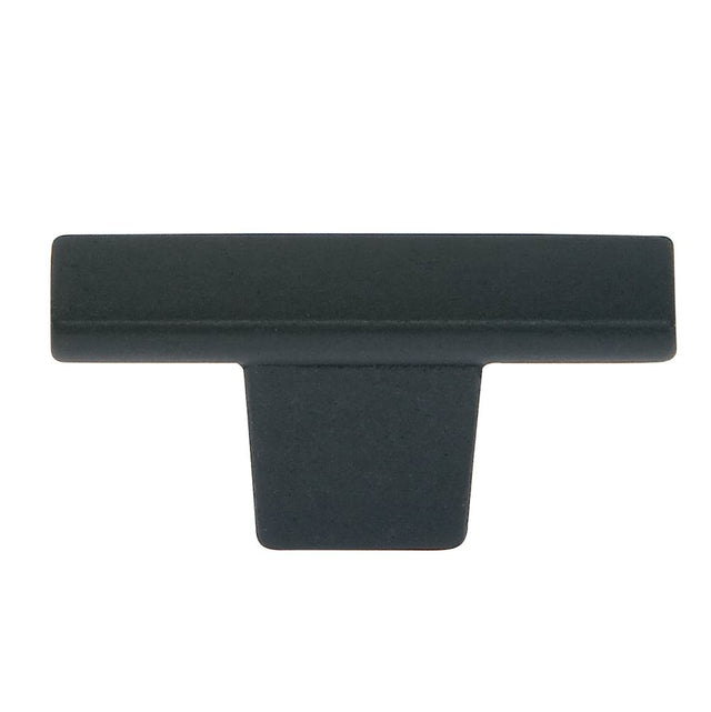 JVJ Hardware - Minimalista Collection Oil Rubbed Bronze Finish 52 mm X 12 mm Squared ''T'' Knob, Composition Zamac - Oil Rubbed Bronze