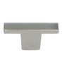 JVJ Hardware - Minimalista Collection Satin Nickel Finish 52 mm X 12 mm Squared ''T'' Knob, Composition Zamac - Satin Nickel
