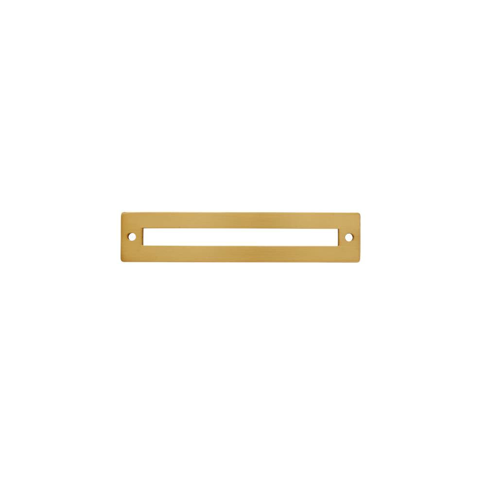 JVJ Hardware - Modplate Collection Satin Brass Finish 128 mm c/c Squared Backplate, Composition Zamac