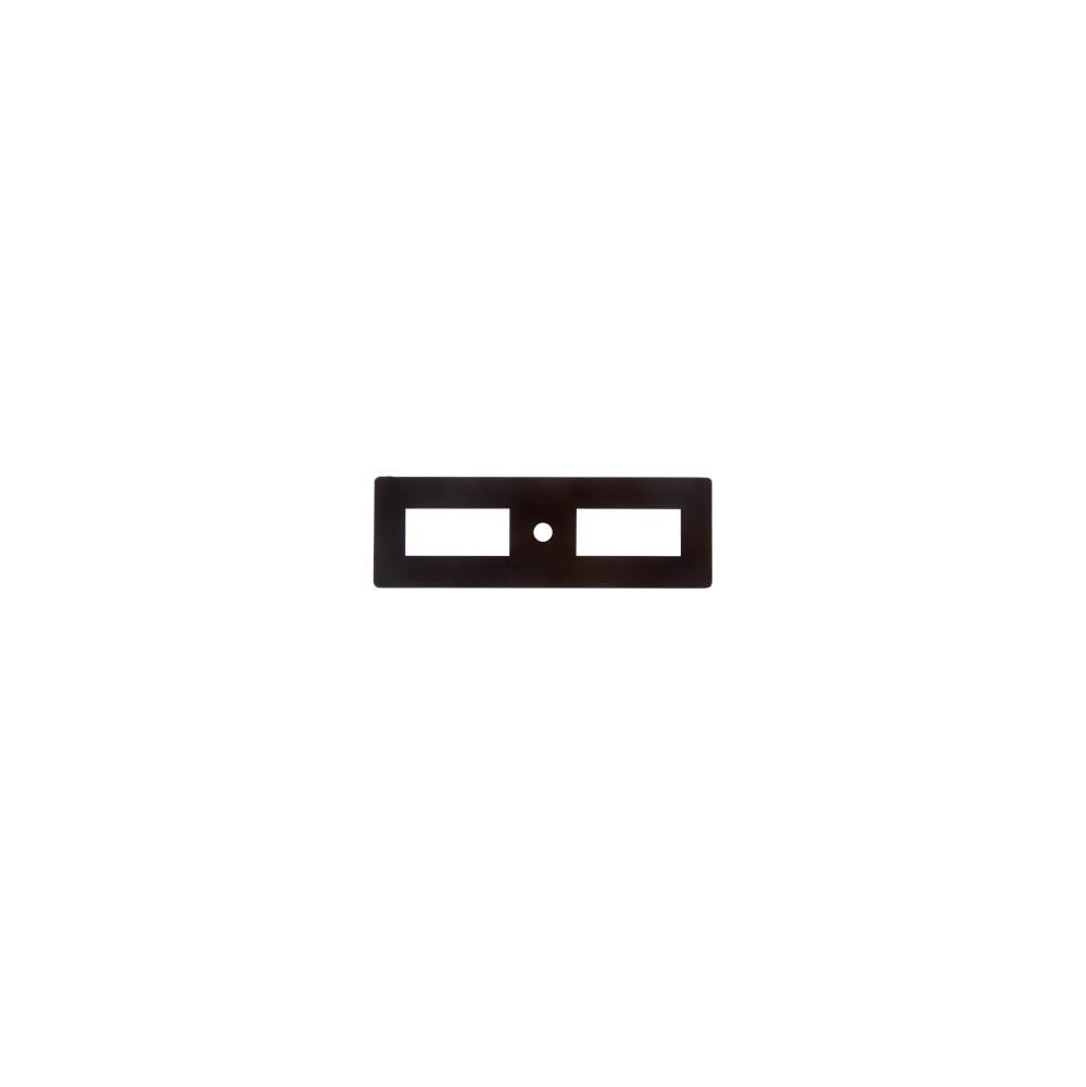 JVJ Hardware - Modplate Collection Matte Black Finish Knob Backplate, Composition Zamac
