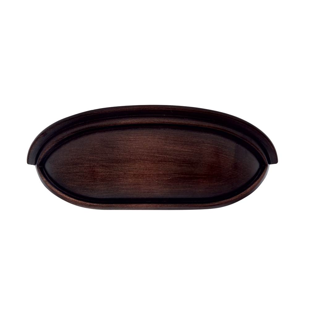 JVJ Hardware - Vintage Collection Old World Bronze Finish 3'' c/c Cup Pull w/Step, Composition Zamac - Old World Bronze