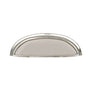 JVJ Hardware - Vintage Collection Polished Nickel Finish 3'' c/c Cup Pull w/Step, Composition Zamac - Polished Nickel