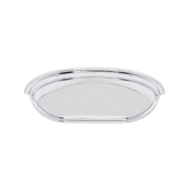 JVJ Hardware - Vintage Collection Chrome Finish 3'' c/c Cup Pull w/Step, Composition Zamac - Polished Chrome