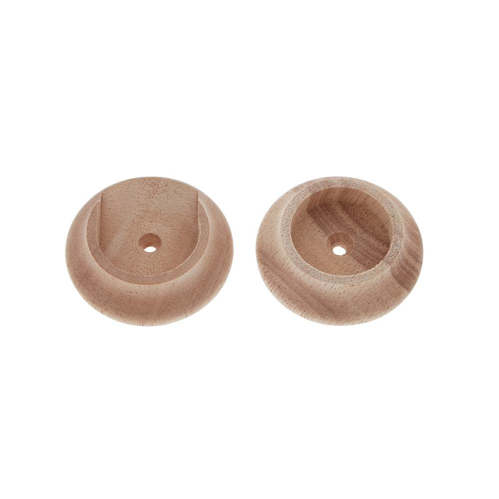 JVJ Hardware - Wooden 1-3/8'' Diameter Pole Socket, Composition Wood - Raw Wood