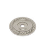 JVJ Hardware - Classic Collection Polished Nickel Finish 1-1/2'' Diameter English Rope Back Plate, Composition Solid Brass - Polished Nickel