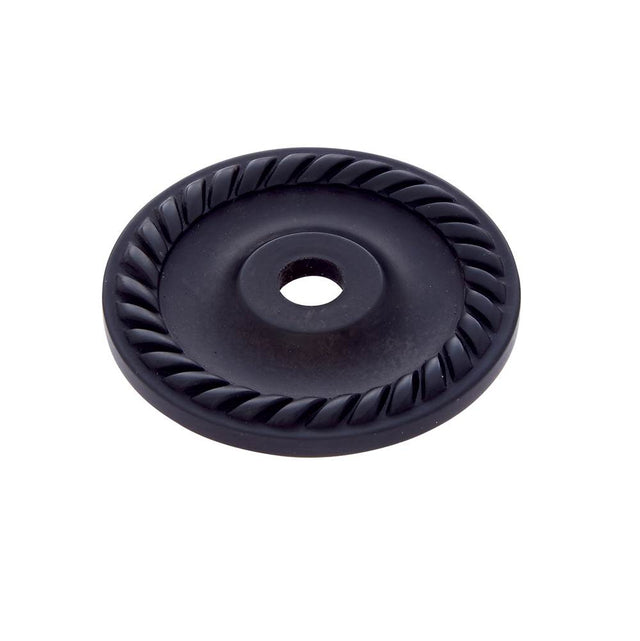 JVJ Hardware - Classic Collection Oil Rubbed Bronze Finish 1-1/2'' Diameter English Rope Back Plate, Composition Solid Brass - Oil Rubbed Bronze