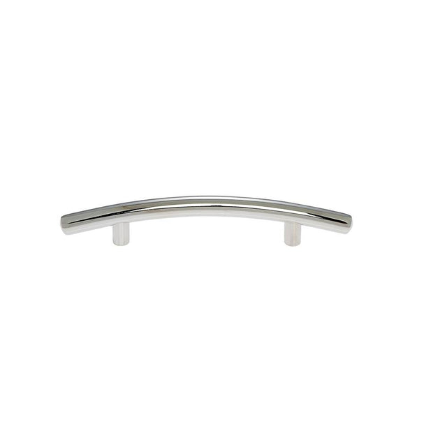 JVJ Hardware - Aster Collection Polished Nickel Finish 96 mm c/c Round Bowed Contemporary Pull, Composition Steel - Polished Nickel
