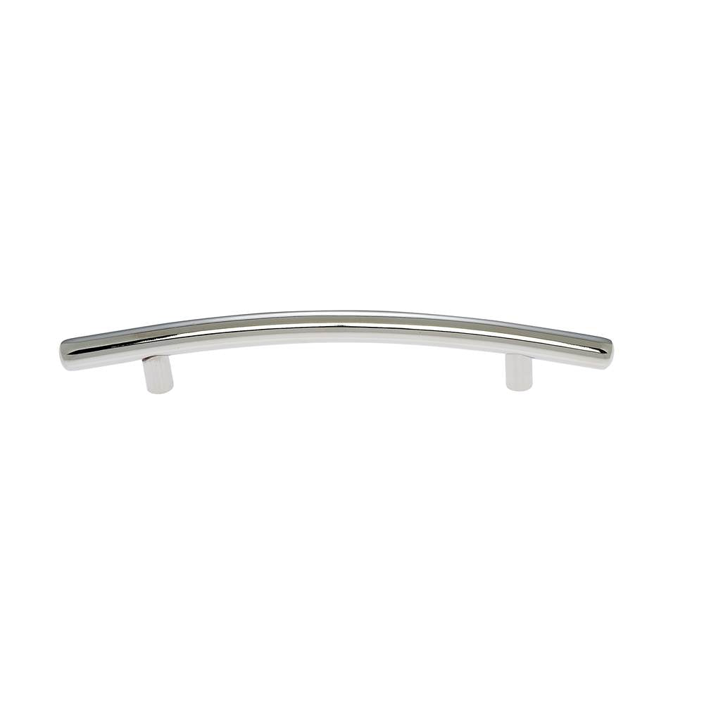 JVJ Hardware - Aster Collection Polished Nickel Finish 128 mm c/c Round Bowed Contemporary Pull, Composition Steel - Polished Nickel