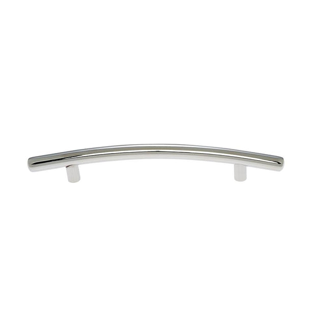 JVJ Hardware - Aster Collection Polished Nickel Finish 128 mm c/c Round Bowed Contemporary Pull, Composition Steel - Polished Nickel