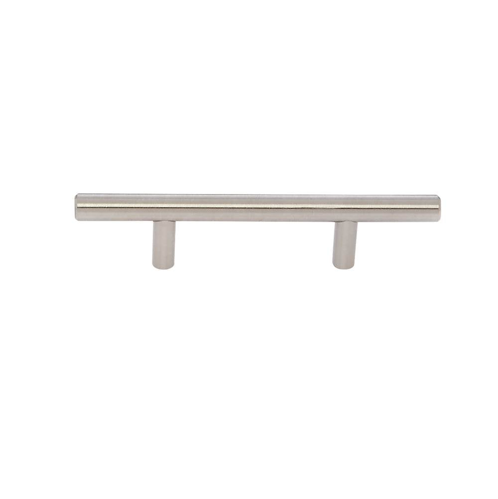 JVJ Hardware - Palermo Collection Satin Nickel Finish 3'' c/c (6'' OA) Bar Pull, Composition Steel (12 mm Diameter) - Satin Nickel