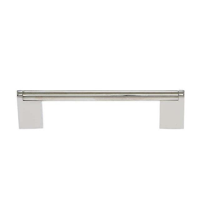 JVJ Hardware - Aster Collection Polished Nickel Finish 128 mm c/c Rounded Three Piece Modern Pull, Composition Zamac/Steel - Polished Nickel