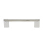 JVJ Hardware - Aster Collection Polished Nickel Finish 128 mm c/c Rounded Three Piece Modern Pull, Composition Zamac/Steel - Polished Nickel