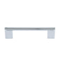 JVJ Hardware - Aster Collection Polished Chrome Finish 128 mm c/c Rounded Three Piece Modern Pull, Composition Zamac/Steel - Polished Chrome
