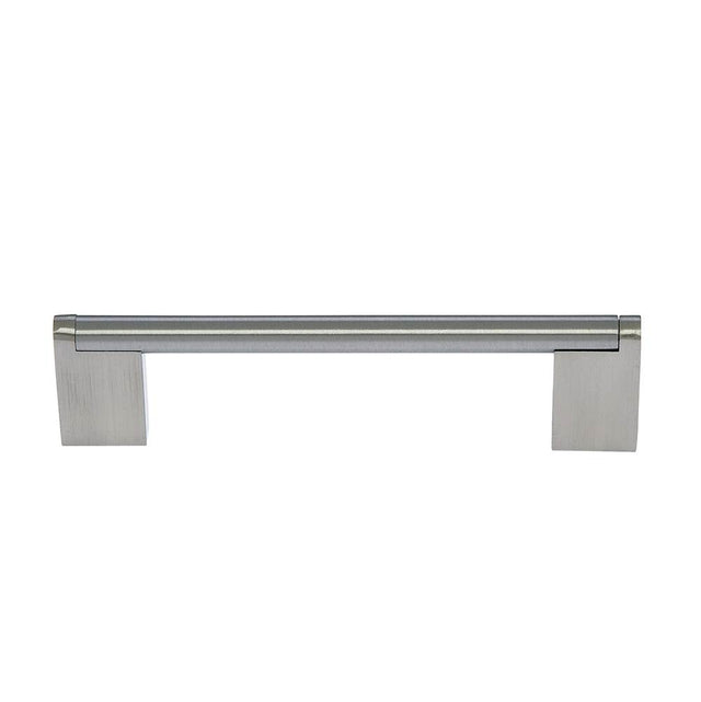 JVJ Hardware - Aster Collection Satin Nickel Finish 128 mm c/c Rounded Three Piece Modern Pull, Composition Zamac/Steel - Satin Nickel