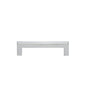 JVJ Hardware - Palermo II Collection Stainless Steel Finish 96 mm c/c (106mm OA) Squared Thin Bar Pull with Posts at End, Composition Stainless Steel (H 35 mm) - Stainless Steel