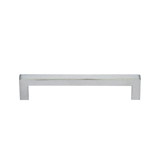 JVJ Hardware - Palermo II Collection Stainless Steel Finish 128 mm c/c (139mm OA) Squared Thin Pull with Posts at End, Composition Stainless Steel (H 35 mm) - Stainless Steel