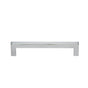 JVJ Hardware - Palermo II Collection Stainless Steel Finish 128 mm c/c (139mm OA) Squared Thin Pull with Posts at End, Composition Stainless Steel (H 35 mm) - Stainless Steel