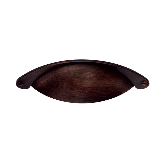JVJ Hardware - Vintage Collection Old World Bronze Finish Zinc 3'' c/c Cup Pull w/Screws, Composition Zamac - Old World Bronze