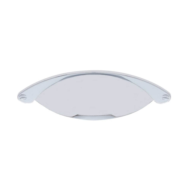 JVJ Hardware - Vintage Collection Chrome Finish Zinc 3'' c/c Cup Pull w/Screws, Composition Zamac - Polished Chrome