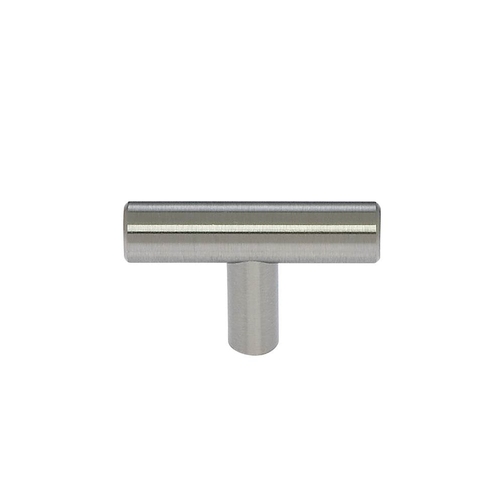 JVJ Hardware - Palermo Collection Stainless Steel Finish 48 mm OA Bar Knob, Composition Stainless Steel - Stainless Steel