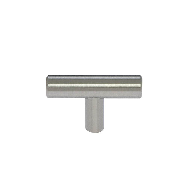 JVJ Hardware - Palermo Collection Stainless Steel Finish 48 mm OA Bar Knob, Composition Stainless Steel - Stainless Steel