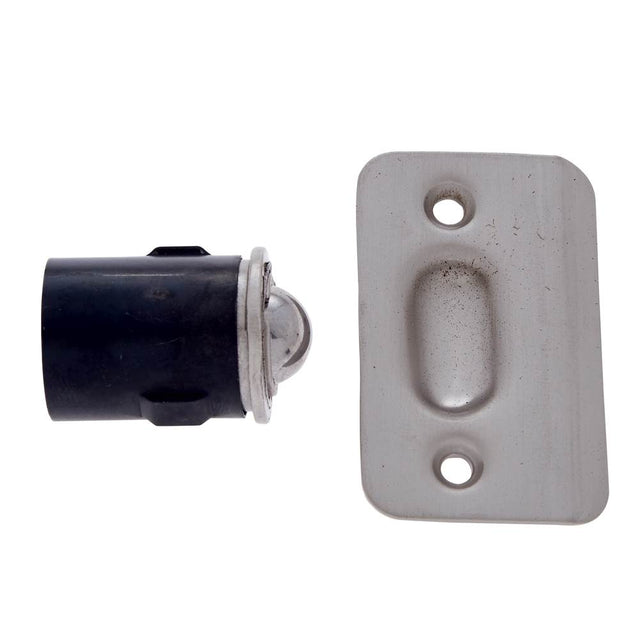 JVJ Hardware - Satin Nickel Finish 7/8'' Drive In Ball Catch (Poly-Bagged), Composition Steel - Satin Nickel