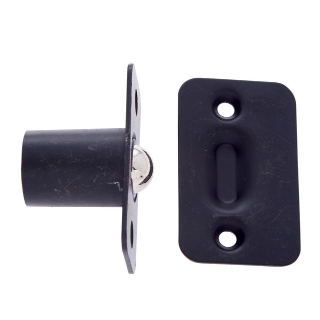 JVJ Hardware - Oil Rubbed Bronze Finish 7/8'' Radius Corner Ball Catch (Poly-Bagged), Composition Steel - Oil Rubbed Bronze