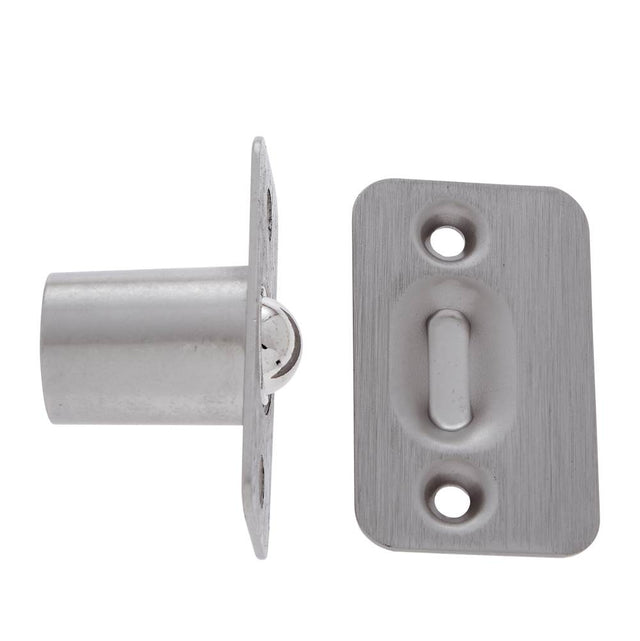 JVJ Hardware - Satin Nickel Finish 7/8'' Radius Corner Ball Catch (Poly-Bagged), Composition Steel - Satin Nickel