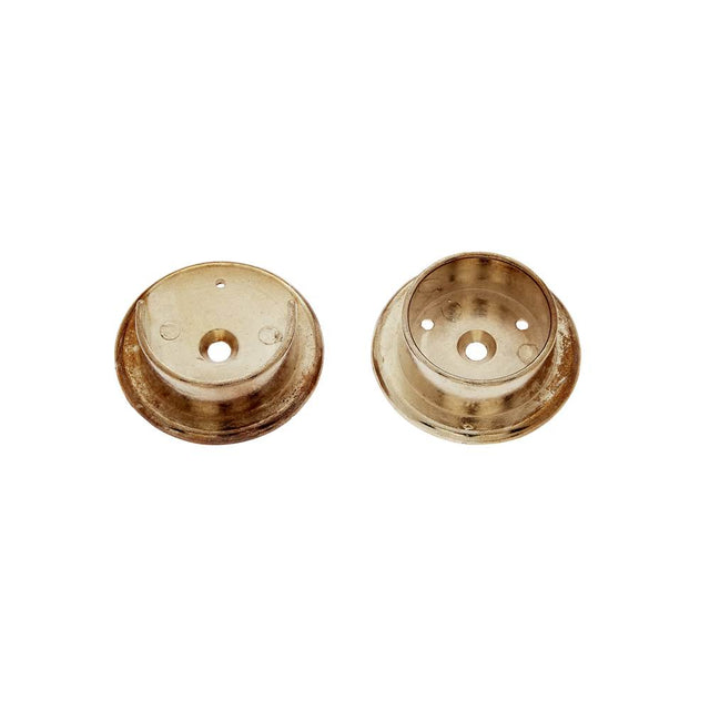 JVJ Hardware - Polished Brass Finish 1-3/8'' Diameter Pole Socket, Composition Steel - Polished Brass