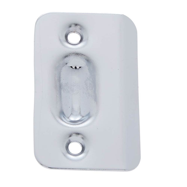 JVJ Hardware - Polished Chrome Finish 1-3/16'' X 2-1/4'' Strike Plate (Poly-Bagged), Composition Steel - Polished Chrome