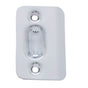 JVJ Hardware - Polished Chrome Finish 1-3/16'' X 2-1/4'' Strike Plate (Poly-Bagged), Composition Steel - Polished Chrome