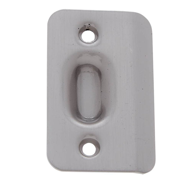 JVJ Hardware - Satin Nickel Finish 1-3/16'' X 2-1/4'' Strike Plate w/Screws (Poly-Bagged), Composition Steel - Satin Nickel