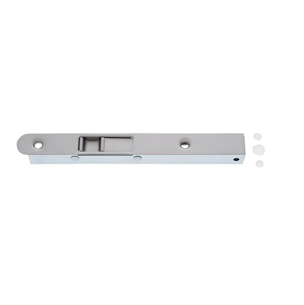 JVJ Hardware - Satin Nickel Finish 7'' Flush Bolt, Composition Steel - Satin Nickel