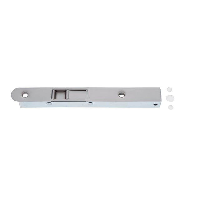 JVJ Hardware - Satin Nickel Finish 7'' Flush Bolt, Composition Steel - Satin Nickel