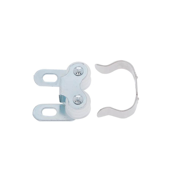 JVJ Hardware - Nickel Plated Double Roller Catch U-Type, Composition Steel - Aged Nickel