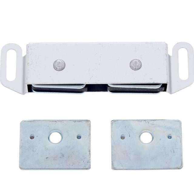 JVJ Hardware - Nickel Finish Dual Heavy Duty Magnetic Catch, Composition Alum/Steel - Aged Nickel