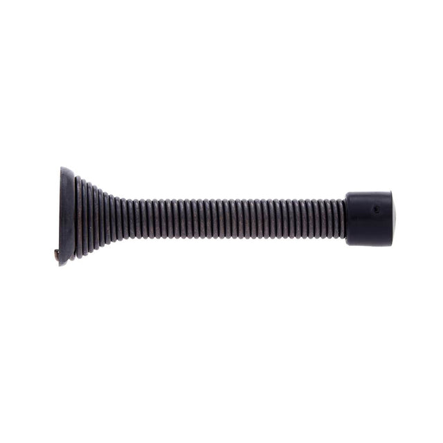 JVJ Hardware - Old World Bronze Finish 3-1/8'' Heavy Duty Spring Door Stop, Composition Zamac - Old World Bronze