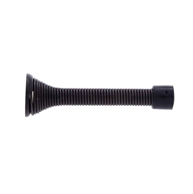 JVJ Hardware - Oil Rubbed Bronze Finish 3-1/8'' Heavy Duty Spring Door Stop, Composition Zamac - Oil Rubbed Bronze