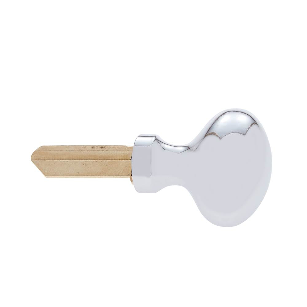 JVJ Hardware - Polished Chrome Finish Key Knob,  ''Schlage C'' Key Way, Composition Solid Brass - Polished Chrome