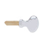 JVJ Hardware - Polished Chrome Finish Key Knob,  ''Schlage C'' Key Way, Composition Solid Brass - Polished Chrome