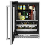 24 Kad Step Left Black Stainless Beverage Center