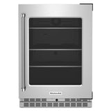 Kitchen Aid - 24 Kad Step Right Swing Refrigerator - Stainless Steel