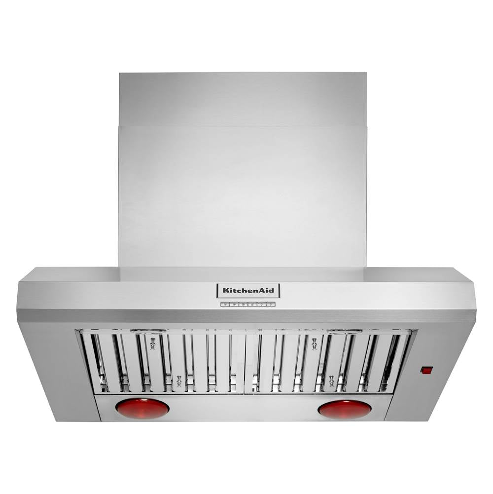 Kitchen Aid - 36'' Wall Mount 600-1200 Cfm Commercial Style Canopy Hood - Stainless Steel