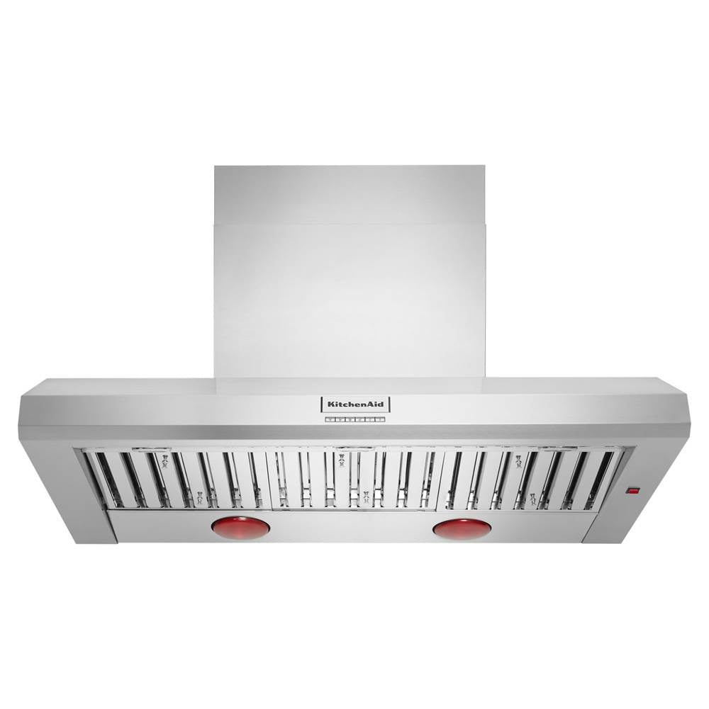 Kitchen Aid - 48'' Wall Mount 600-1200 Cfm Commercial Style Canopy Hood - Stainless Steel