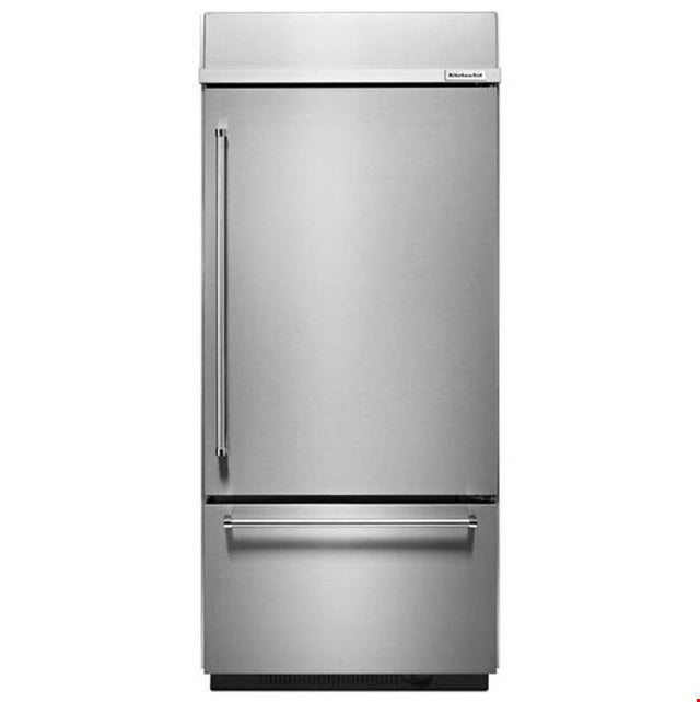 Kitchen Aid - 20 cu.ft. Built-In Bottom-Freezer Refrigerator - Stainless Steel